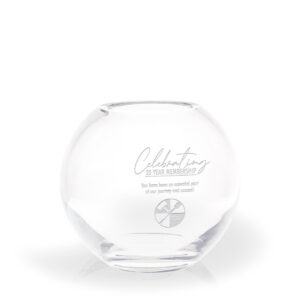 Nevah Lead Crystal Rose Bowl - Large